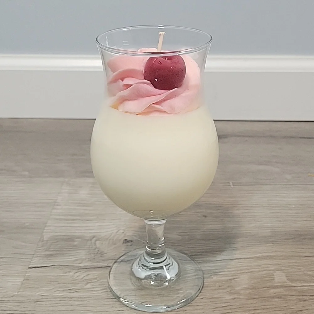 Pina Colada Daiquiri Candle with whipcream & cherry